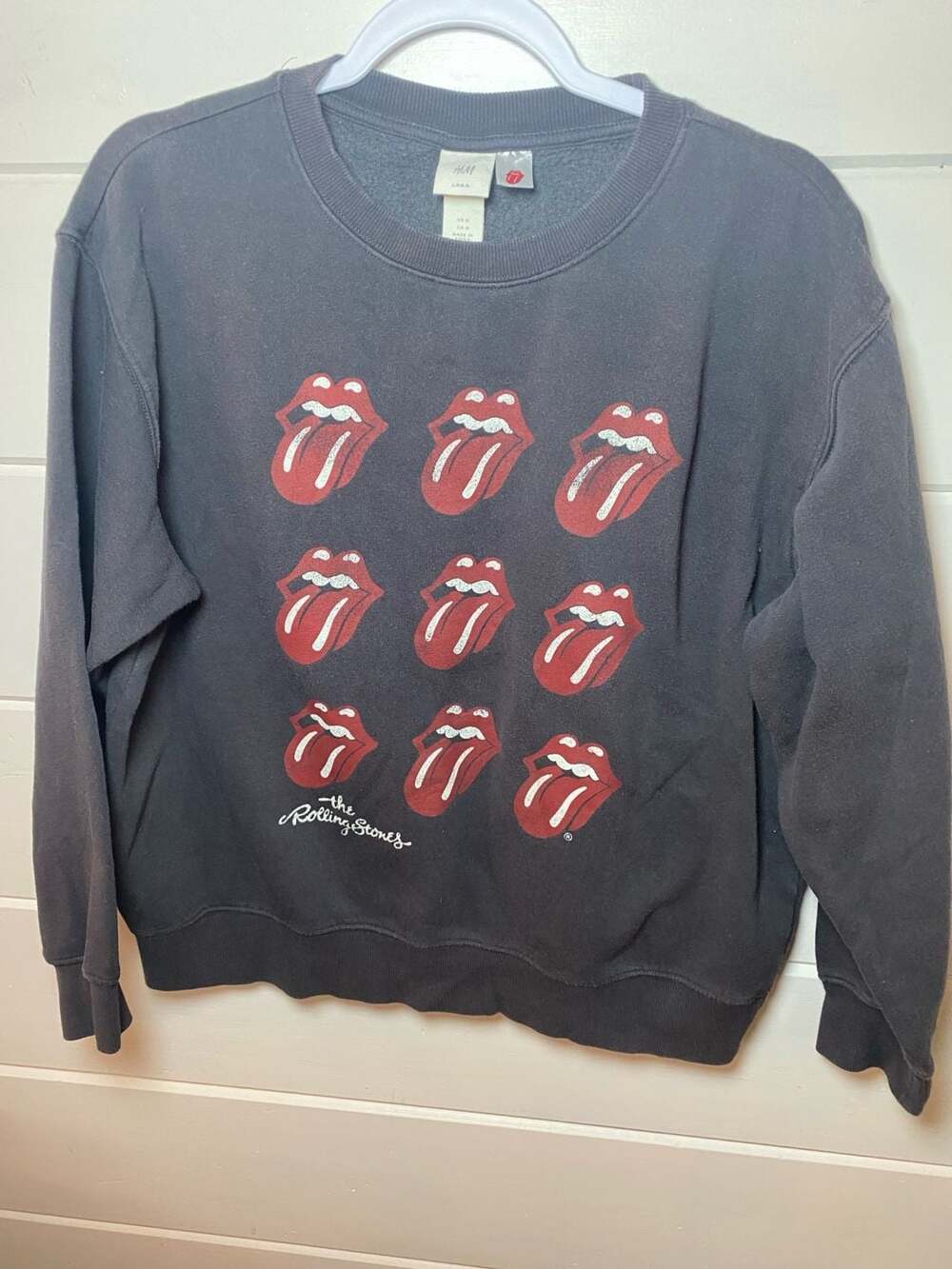 H&M The Rolling Stones Sweatshirt Size M Black